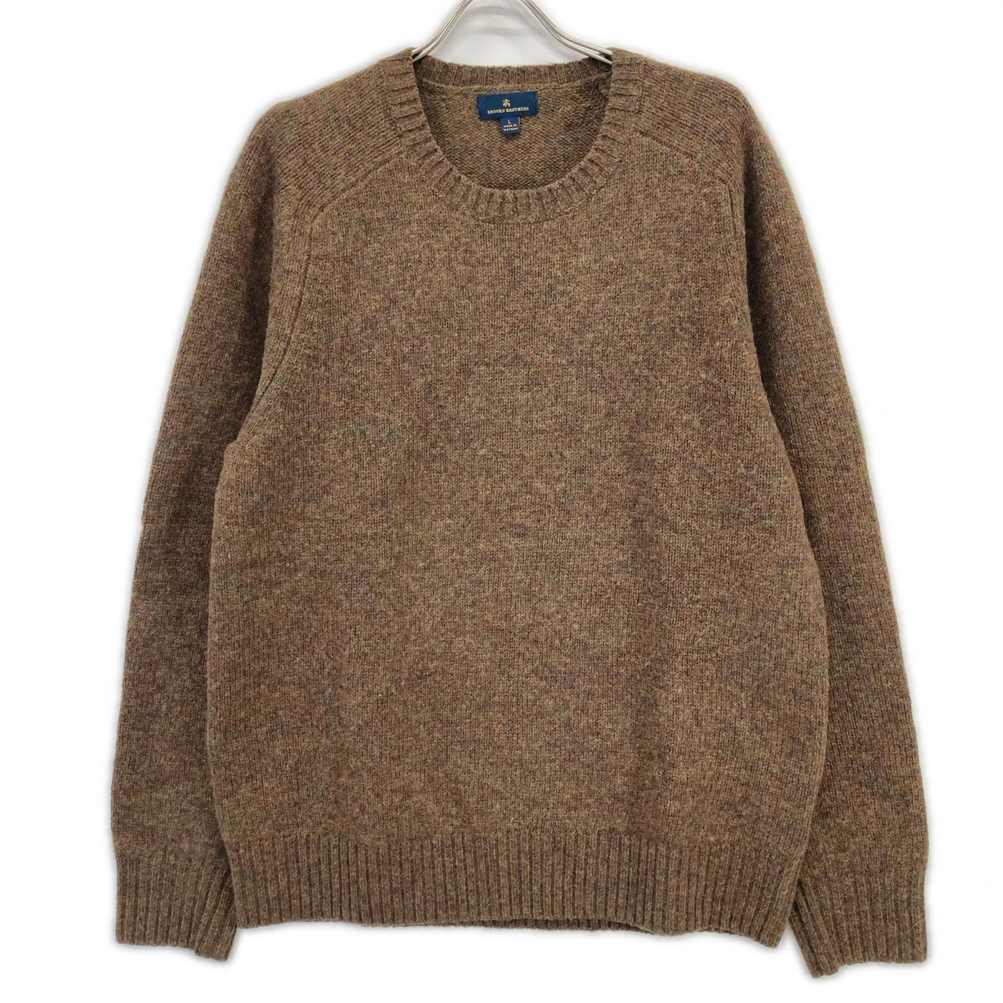 BrooksBrothers Brown Wool Melange Crewneck Sweater Size L