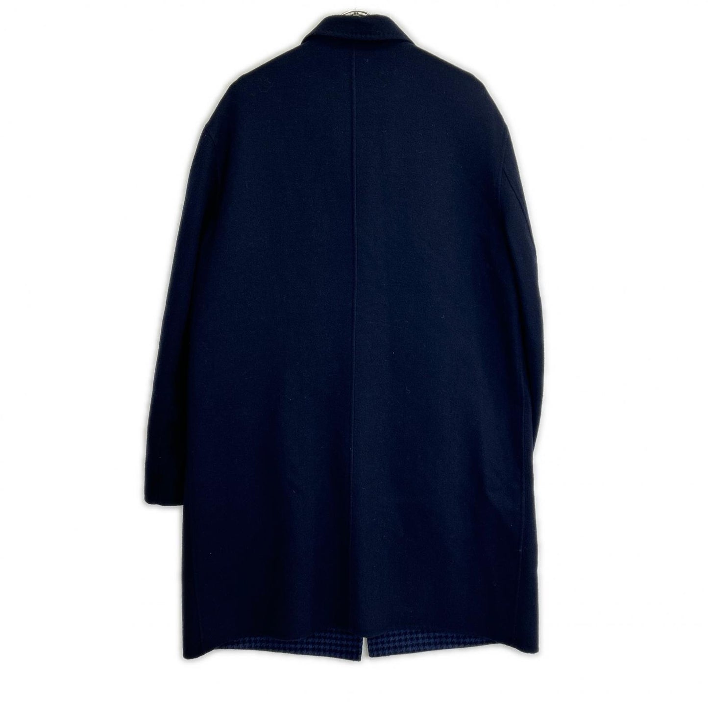 LANVIN COLLECTION Navy Reversible Chesterfield Coat Size 52