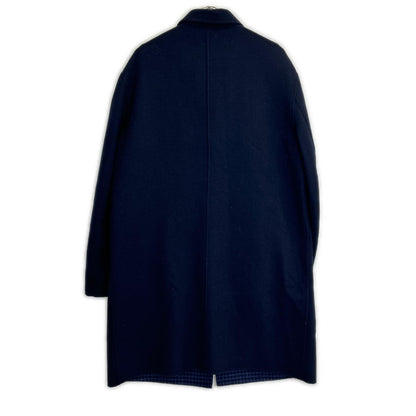 LANVIN COLLECTION Navy Reversible Chesterfield Coat Size 52