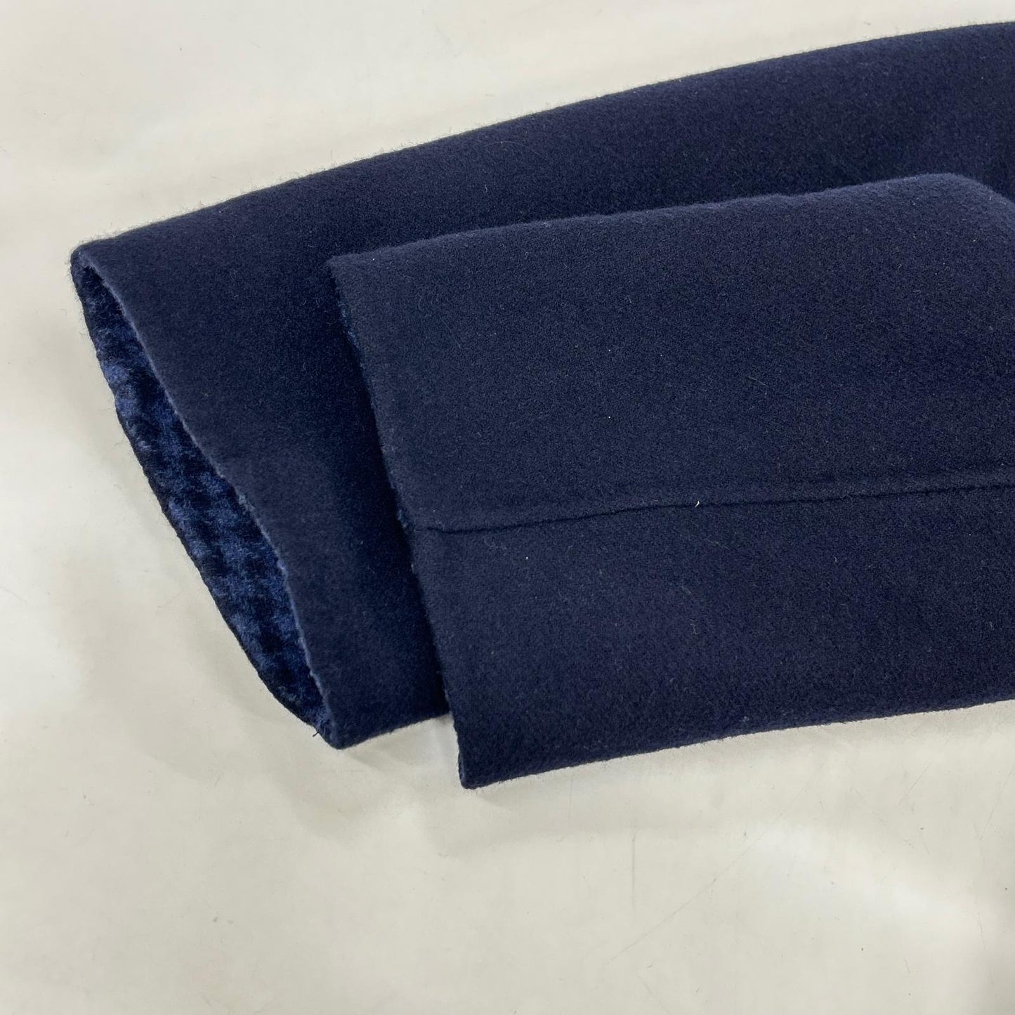LANVIN COLLECTION Navy Reversible Chesterfield Coat Size 52