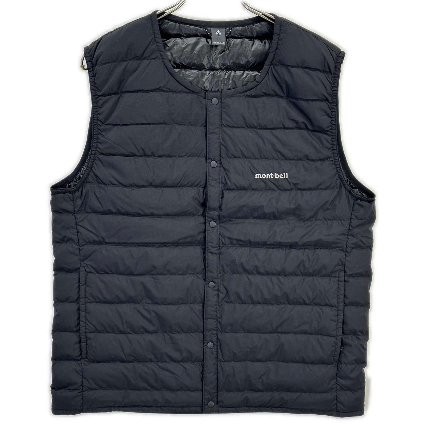 mont-bell Black Superior Down Round Neck Vest Size L