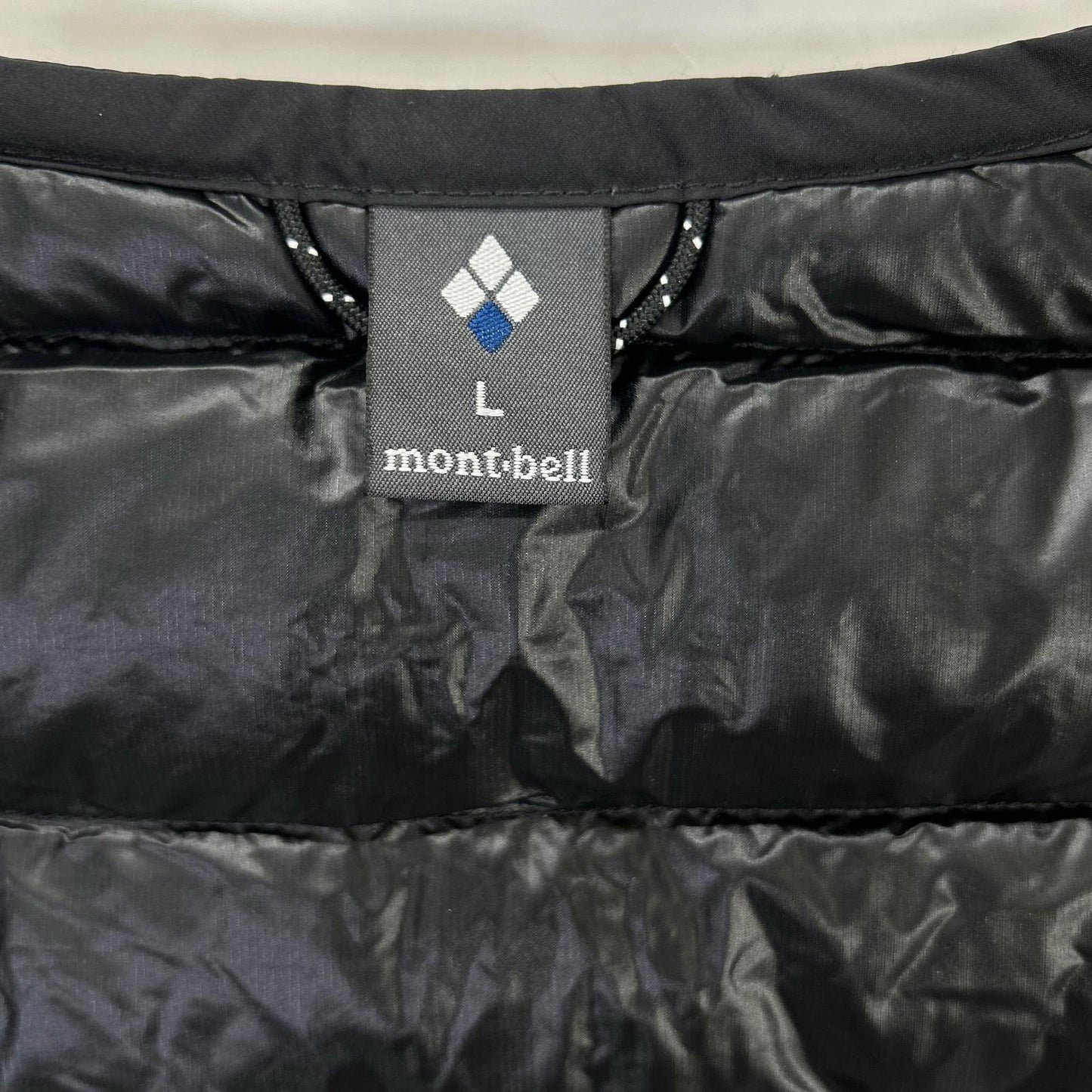 mont-bell Black Superior Down Round Neck Vest Size L