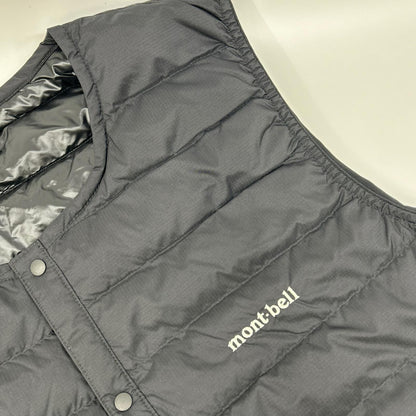 mont-bell Black Superior Down Round Neck Vest Size L