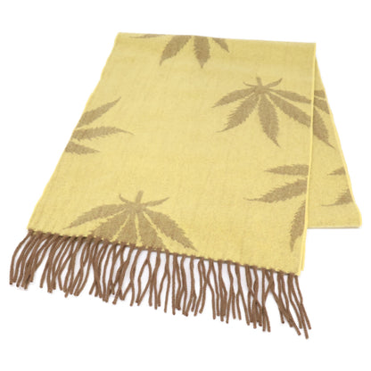 lucien pellat-finet Yellow Leaf ONE SIZE Muffler Size ONE SIZE