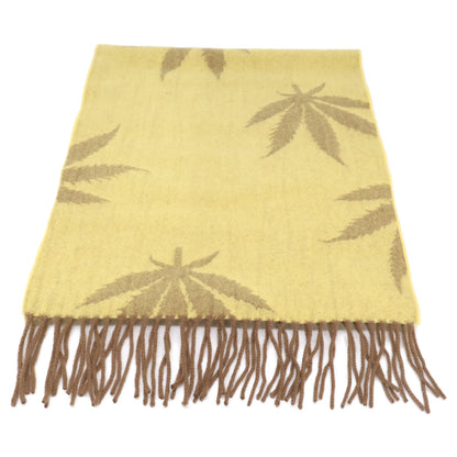 lucien pellat-finet Yellow Leaf ONE SIZE Muffler Size ONE SIZE