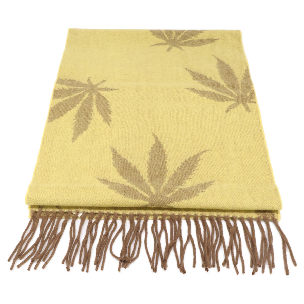lucien pellat-finet Yellow Leaf ONE SIZE Muffler Size ONE SIZE