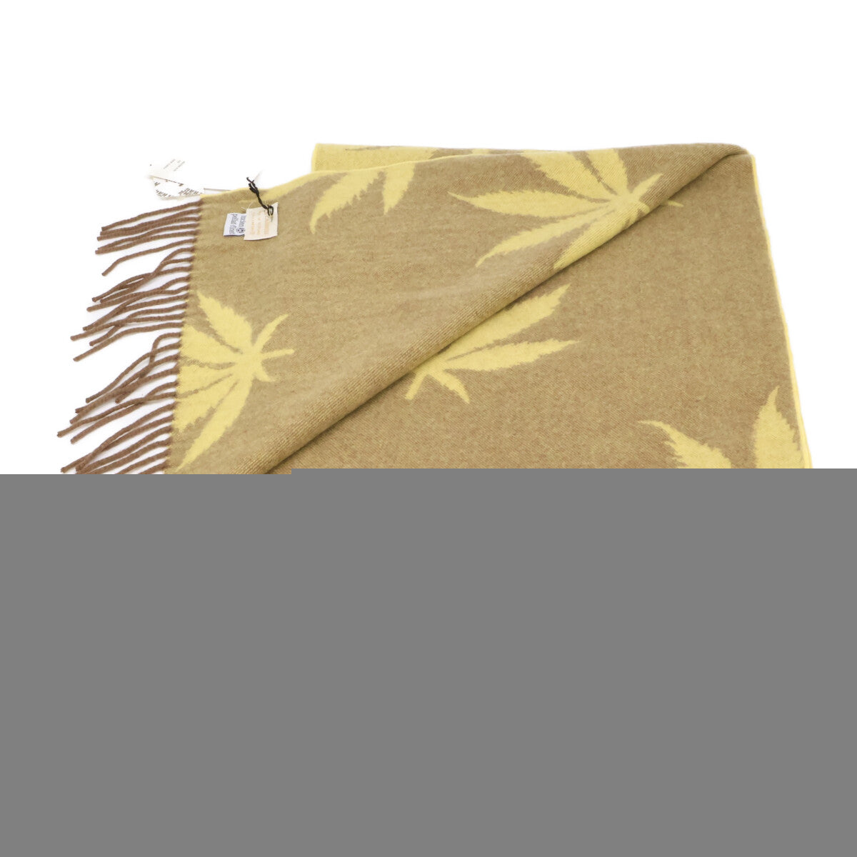 lucien pellat-finet Yellow Leaf ONE SIZE Muffler Size ONE SIZE