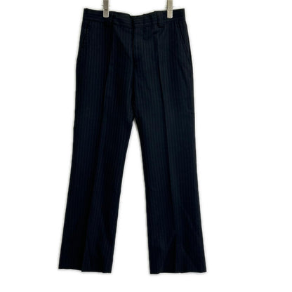 GUCCI Black Wool Pinstripe Pants Size 38