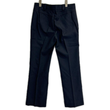 GUCCI Black Wool Pinstripe Pants Size 38