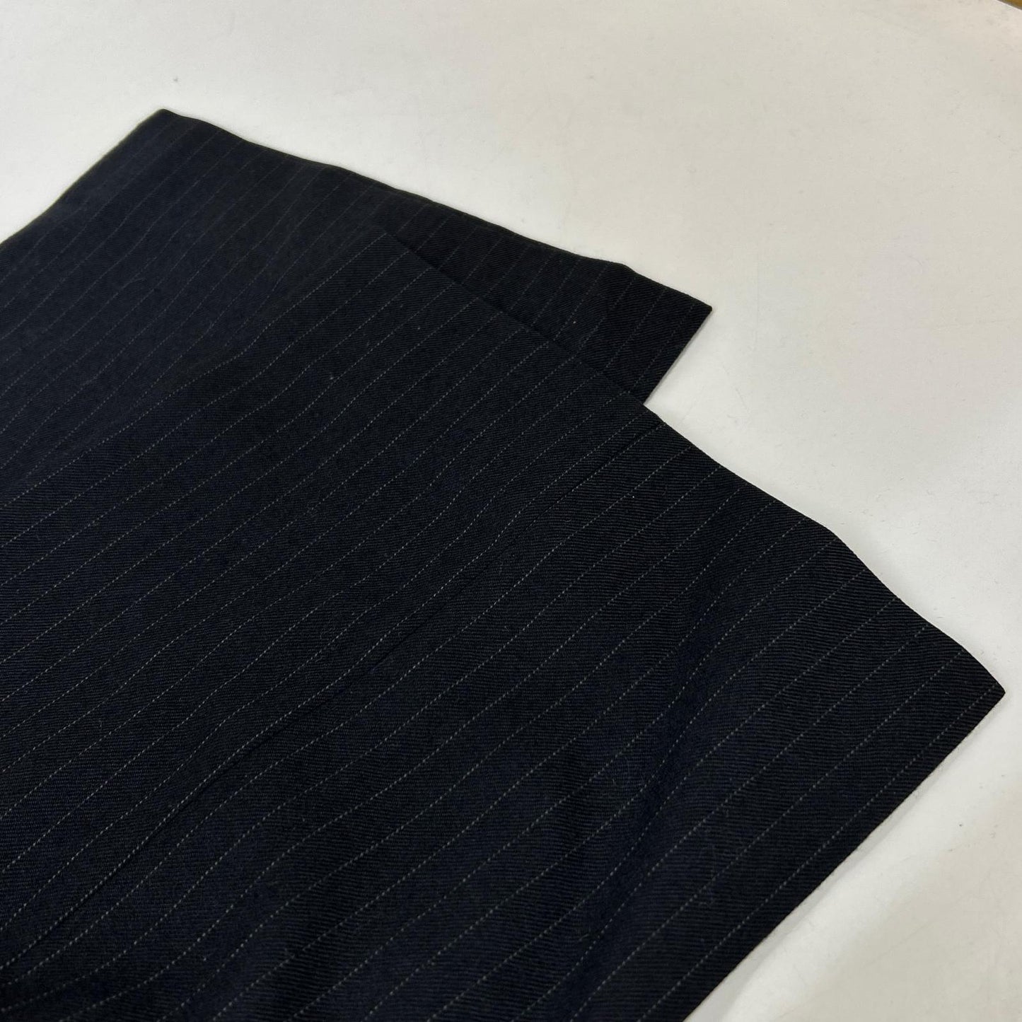 GUCCI Black Wool Pinstripe Pants Size 38