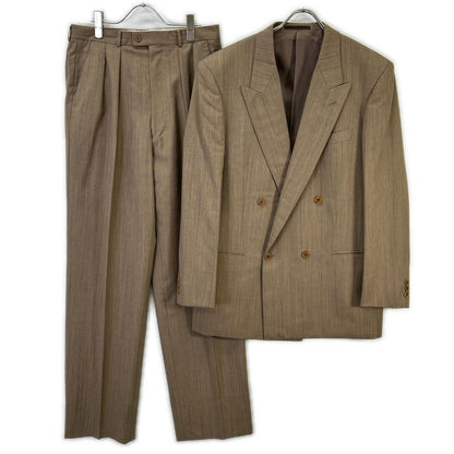 PaulSmith Beige Wool Multi-Stripe Double Suit Set Size L