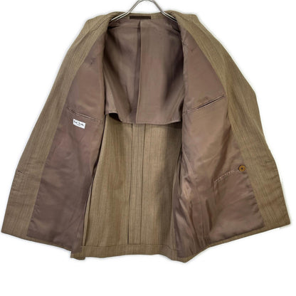 PaulSmith Beige Wool Multi-Stripe Double Suit Set Size L