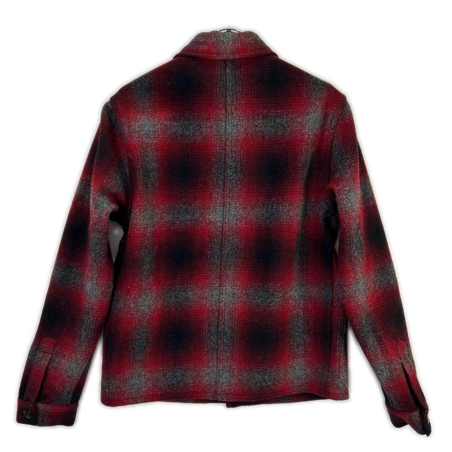 MONTEDORO Red Check Wool Shirt Jacket