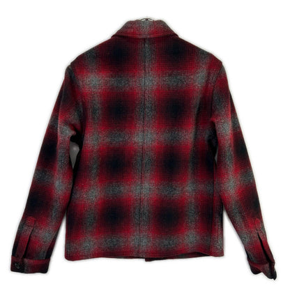 MONTEDORO Red Check Wool Shirt Jacket