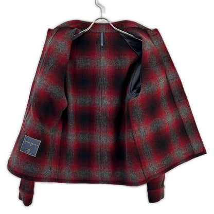 MONTEDORO Red Check Wool Shirt Jacket