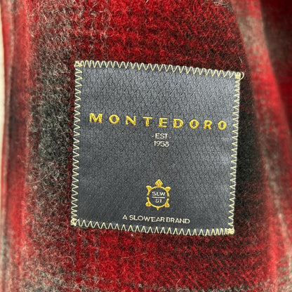 MONTEDORO Red Check Wool Shirt Jacket