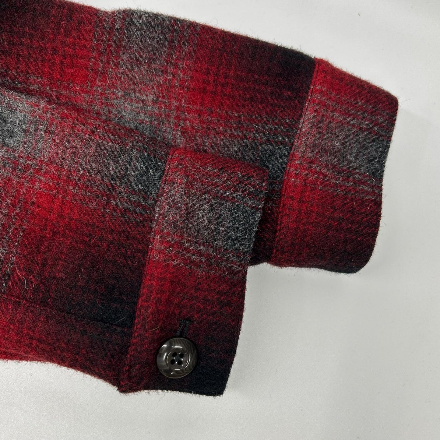 MONTEDORO Red Check Wool Shirt Jacket