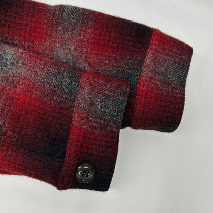 MONTEDORO Red Check Wool Shirt Jacket