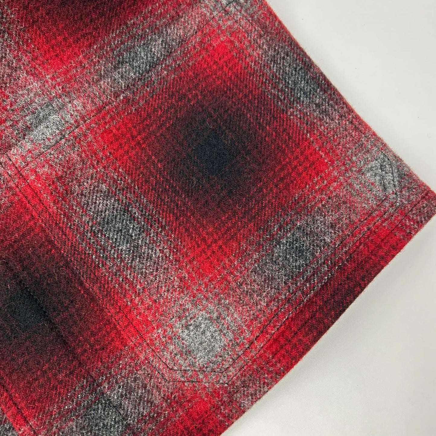 MONTEDORO Red Check Wool Shirt Jacket
