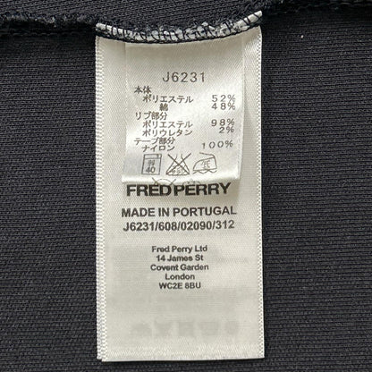 FRED PERRY Navy/Gray Laurel Wreath Taped Track Jacket Size S