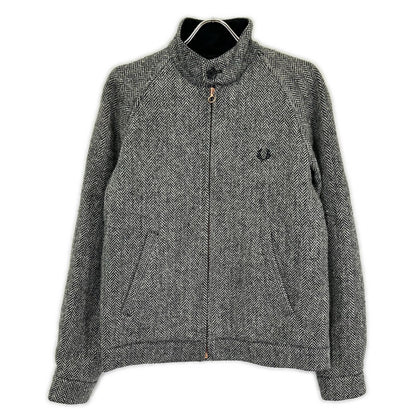 FRED PERRY x Harris Tweed Herringbone Jacket Gray Size 36
