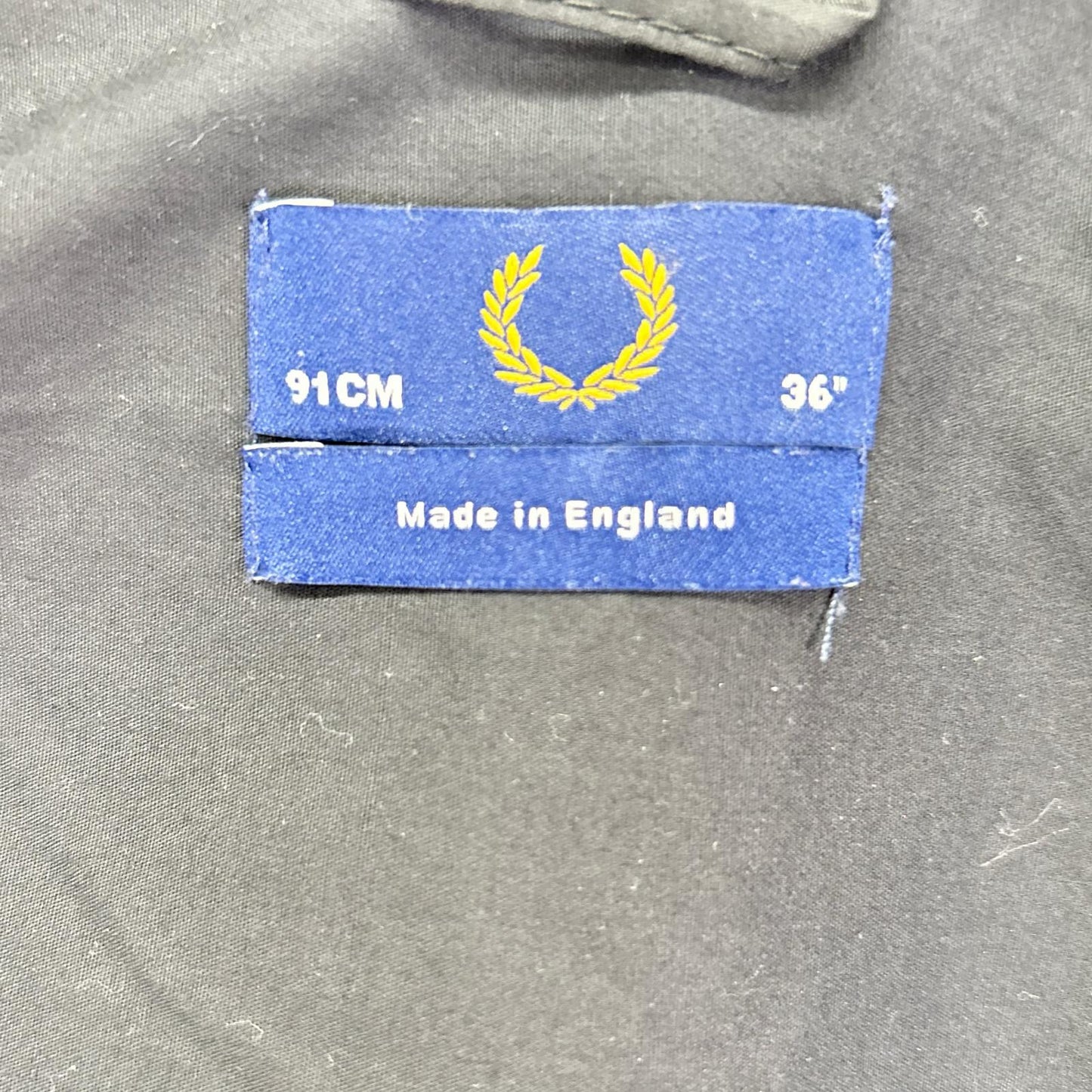 FRED PERRY x Harris Tweed Herringbone Jacket Gray Size 36