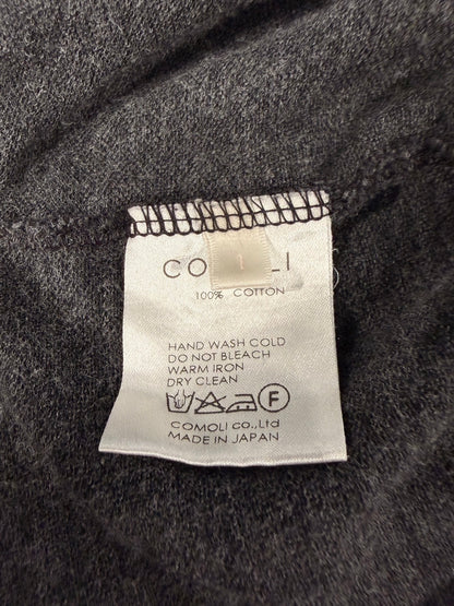 COMOLI SS16 Open-End Cotton Pocket T-Shirt Black Size M