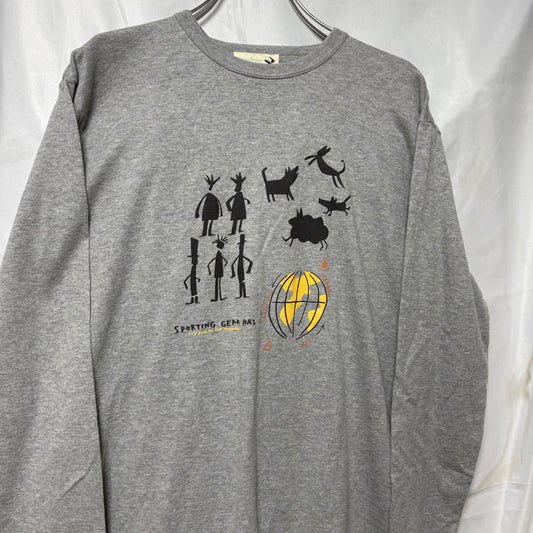 HAI SPORTING GEAR(ISSEY MIYAKE 80s T-Shirt Gray Free Size