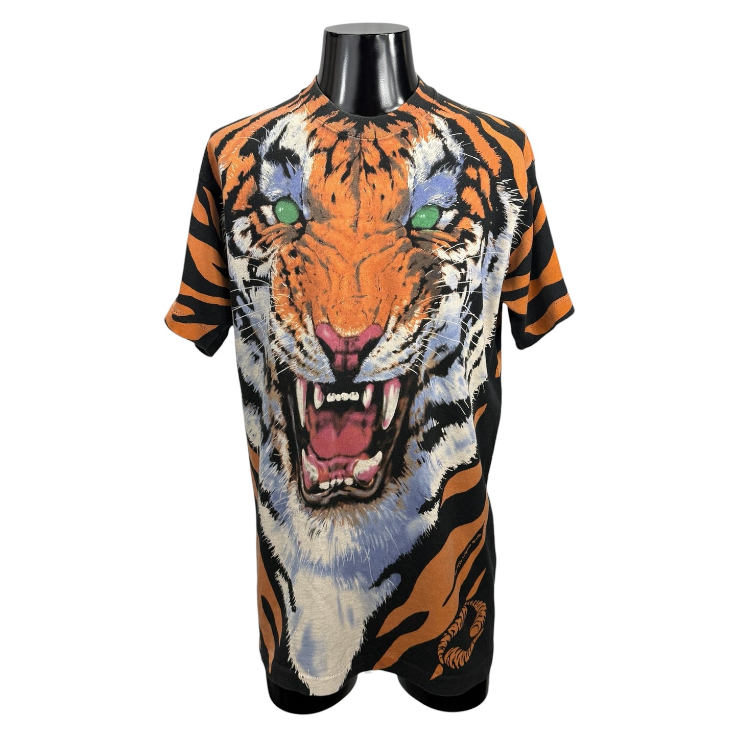 LIQUID BLUE 90s 1995 Copyright All-Over Print Tiger Size L