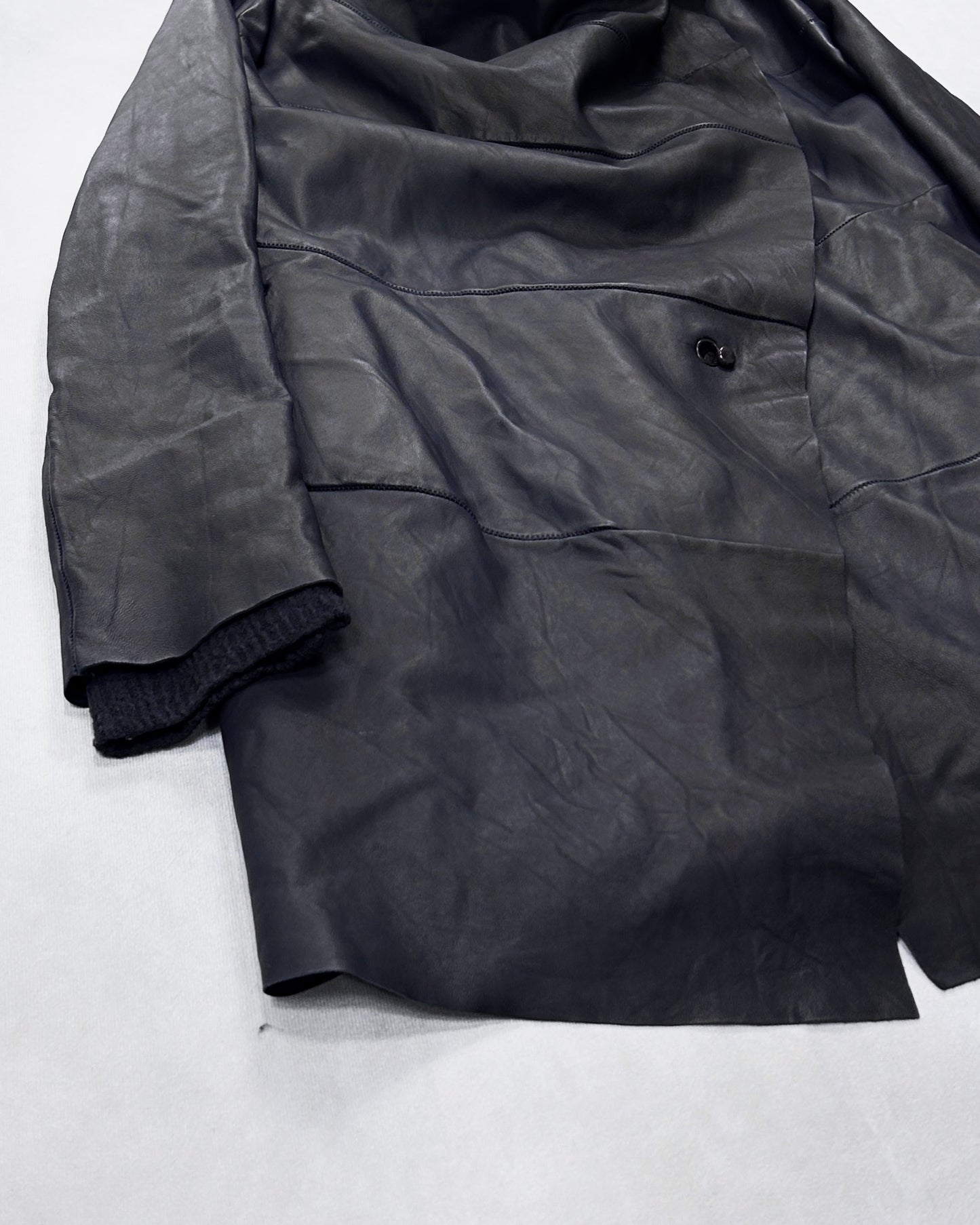Isaac Sellam Experience Asymmetrical Draped Coat Size 36