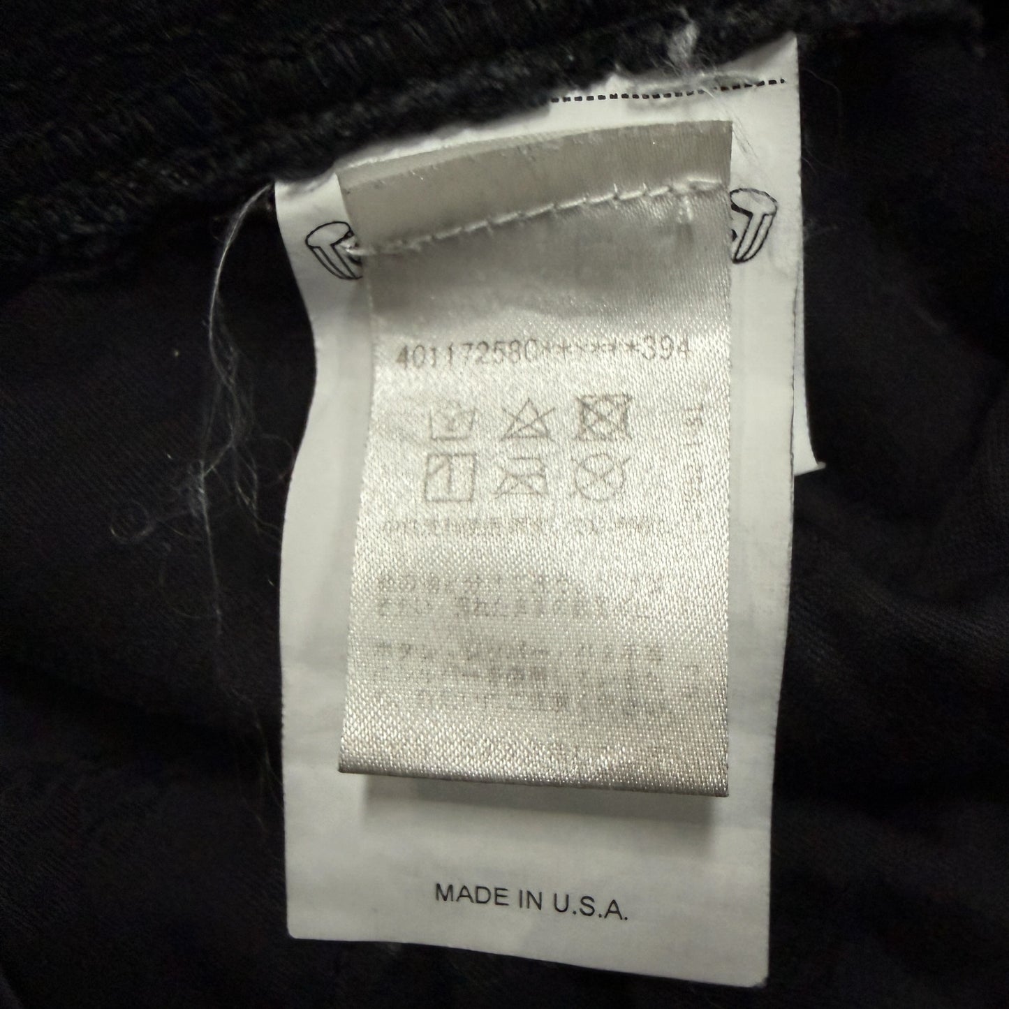 CHROME HEARTS Black Silver 925 Double Work Pants Size 32