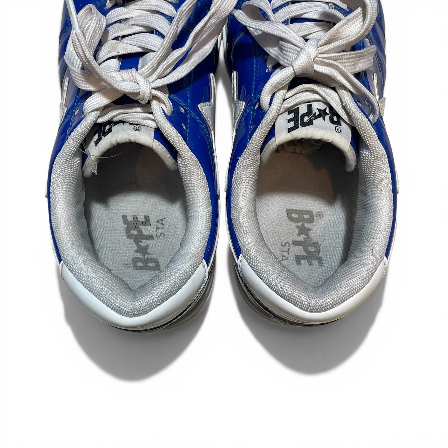 Japanese Brand BAPESTA Blue Patent Sneakers Size 8.5