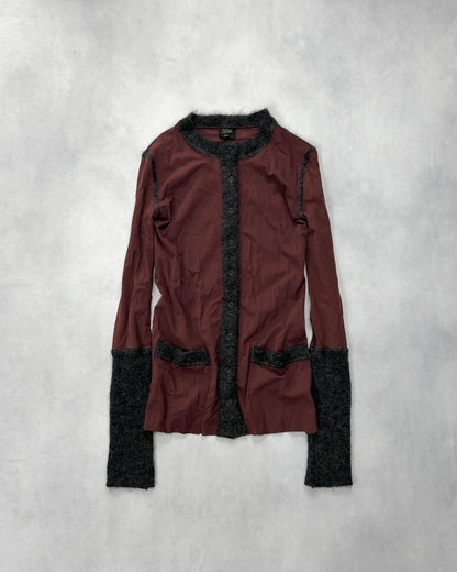Jean Paul GAULTIER FEMME Hairy Knit Net Cardigan Size 40