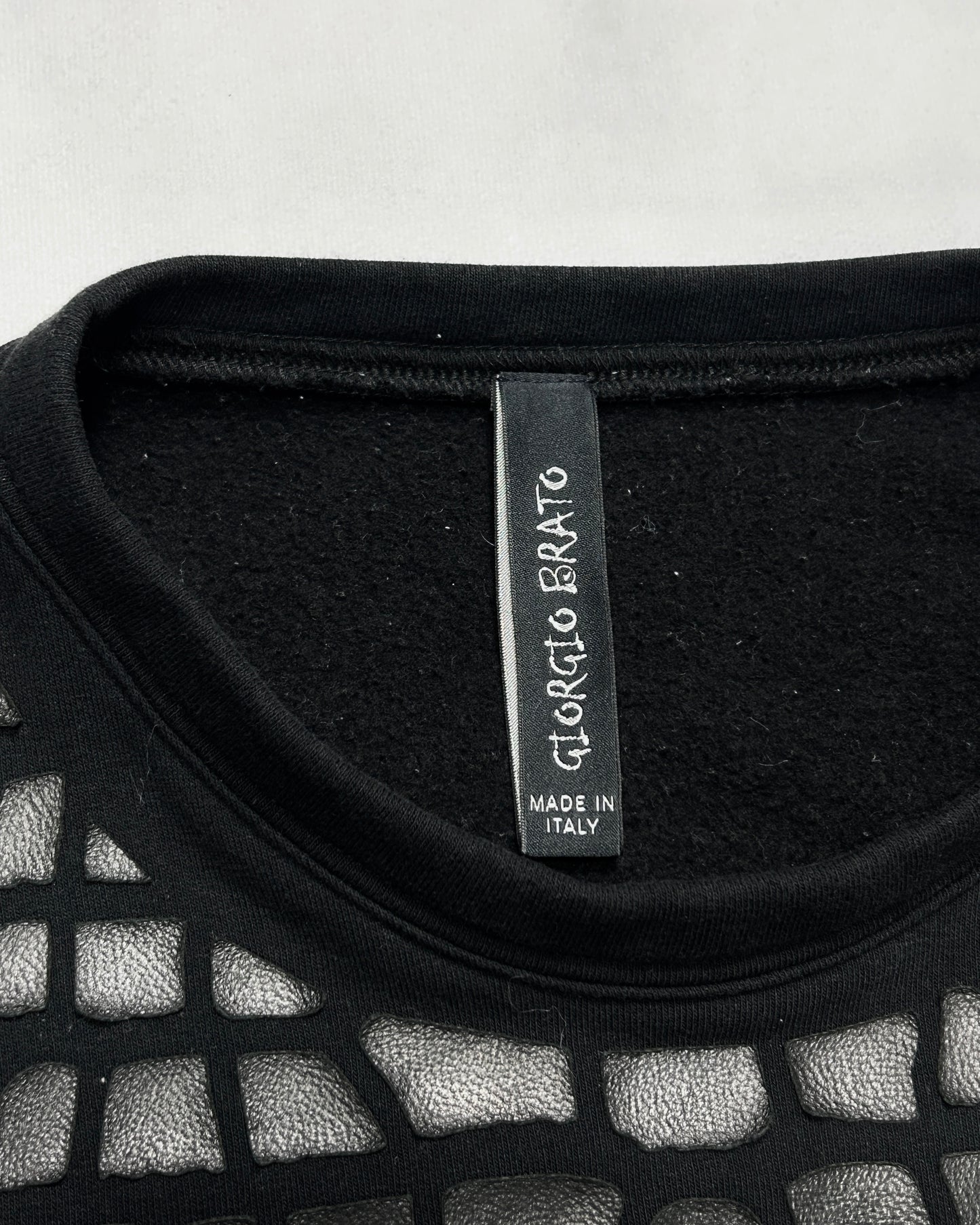 Giorgio Brato Leather Scales Sweatshirt Size M