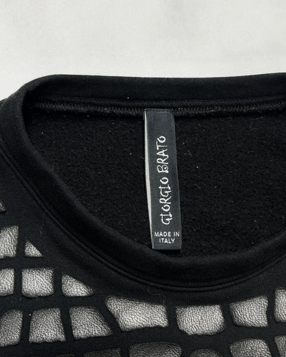 Giorgio Brato Leather Scales Sweatshirt Size M