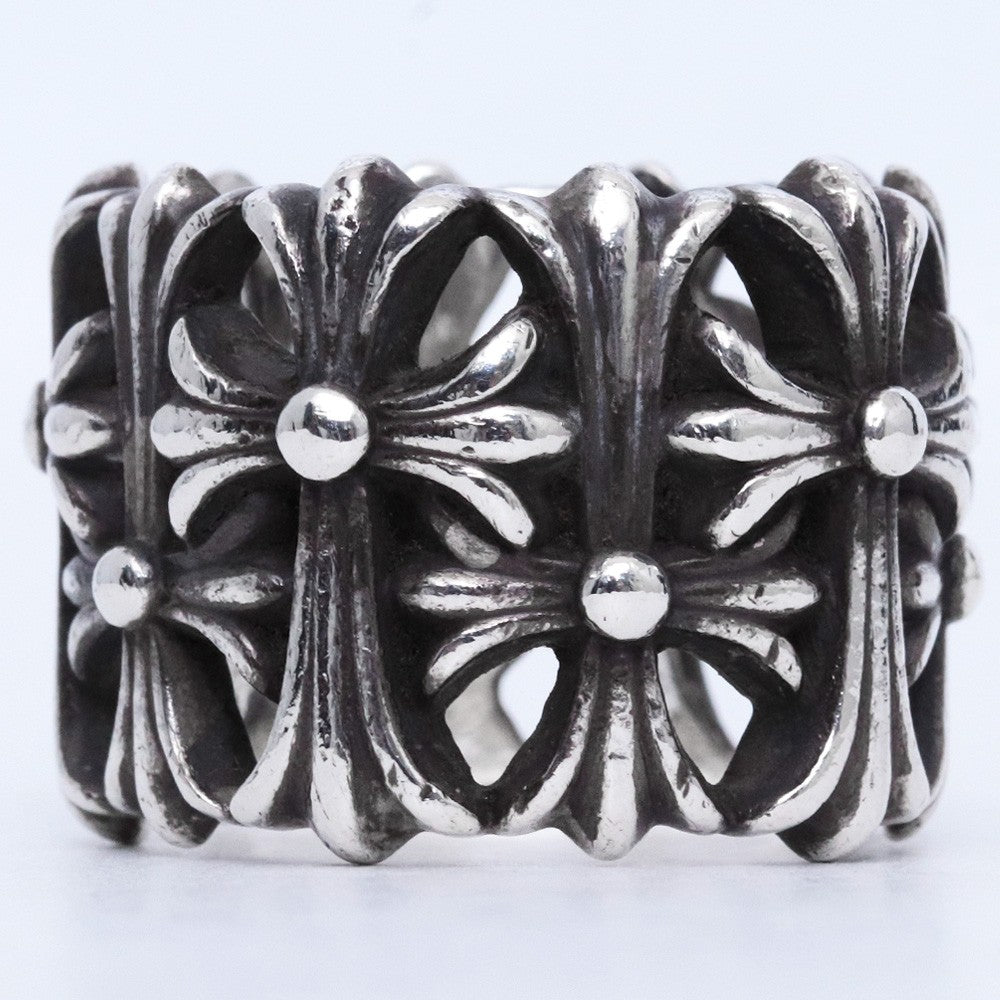 CHROME HEARTS Cemetery Cross Ring Silver Size JP 26