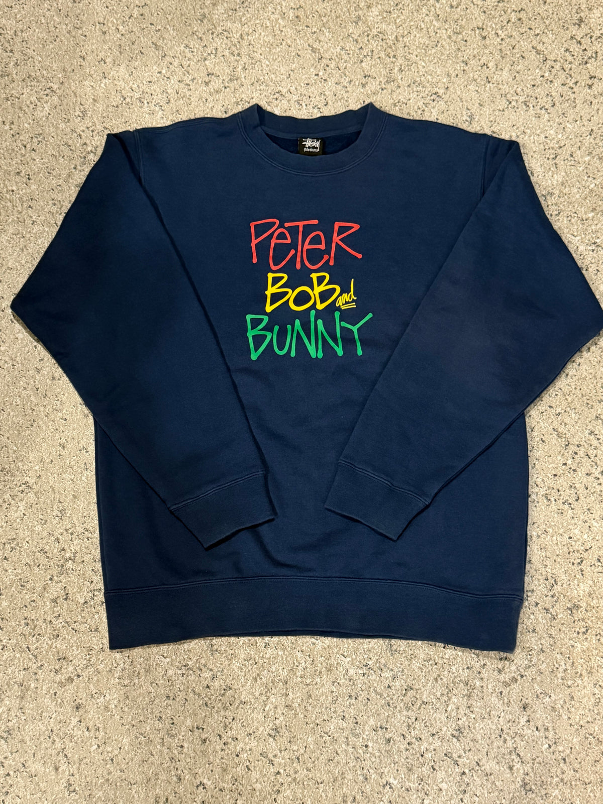 Stussy Peter Bob and Bunny Navy Hoodie Size M