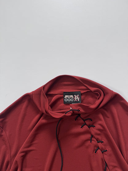 Jean Paul Gaultier 90s Red Long Sleeve Shirt Size S