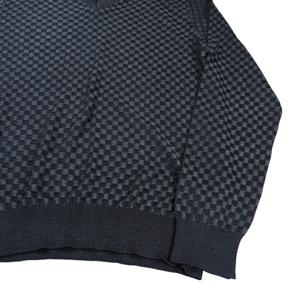 LOUIS VUITTON Damier Pattern Silk Sweater Size S