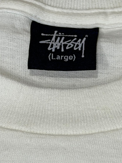STUSSY LA NY Los Angeles New York Multi Stripe T-Shirt Size L