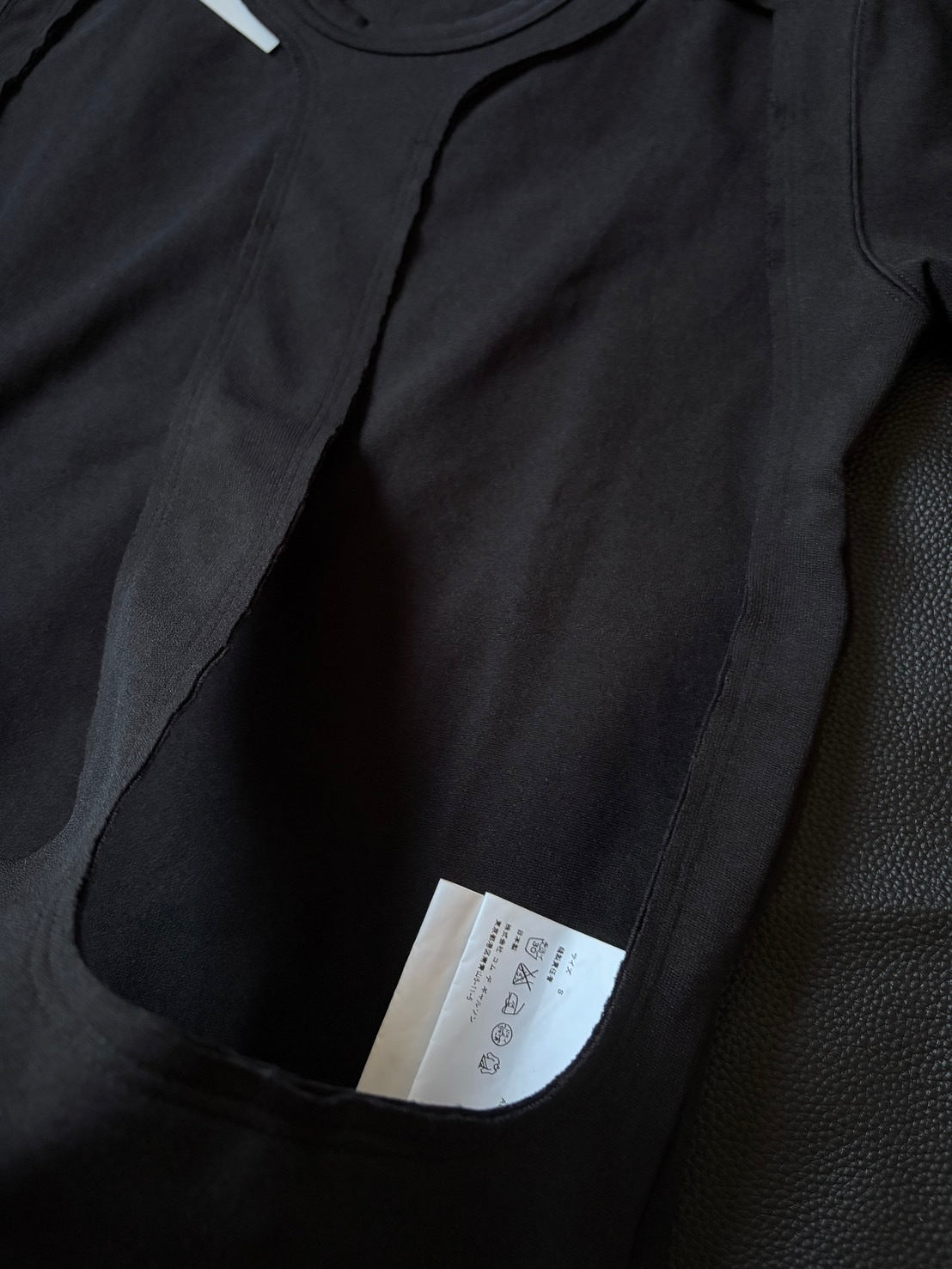 COMME des GARÇONS SS17 Double Cut-Out T-Shirt Black Size S