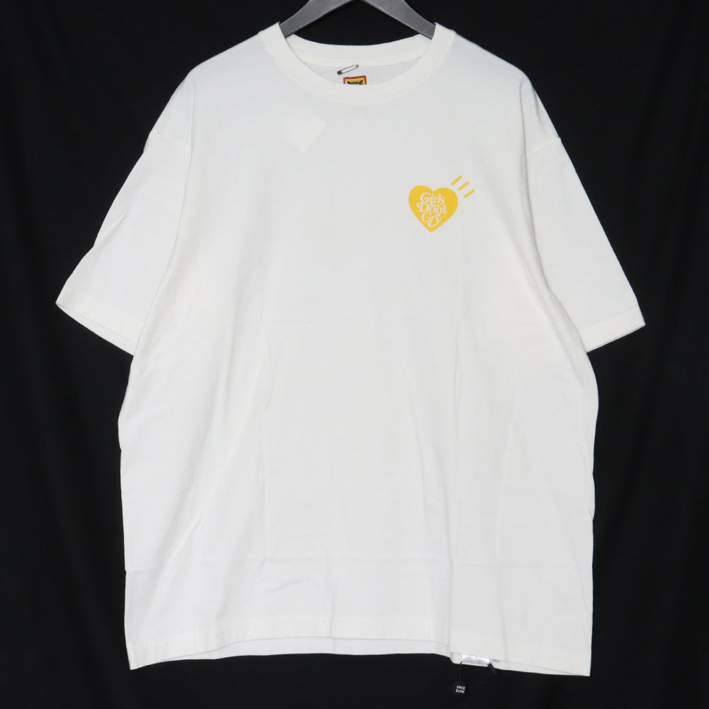 GIRLS DON'T CRY x Human Made Logo T-Shirt White Size 2XL