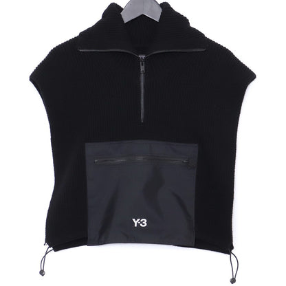 Y-3 Hooded Half-Zip Vest Black One Size