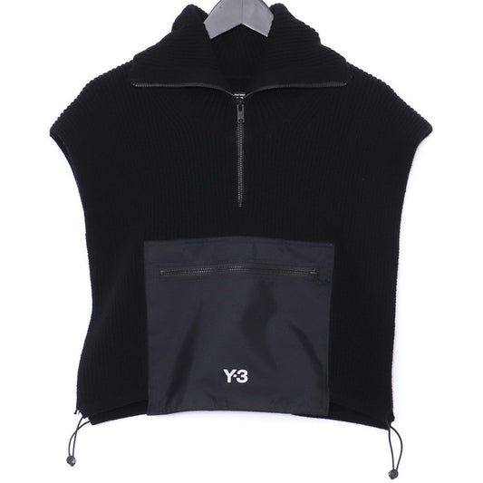 Y-3 Hooded Half-Zip Vest Black One Size