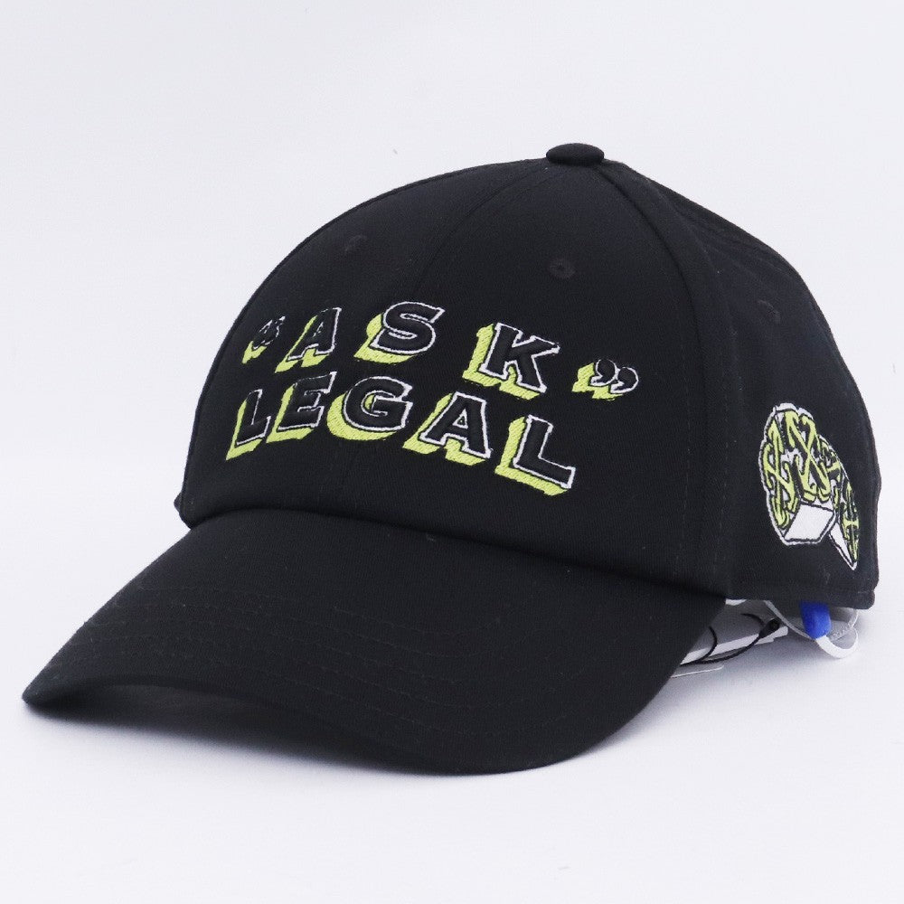 OFF-WHITE Ask Legal Baseball Cap Black Size L