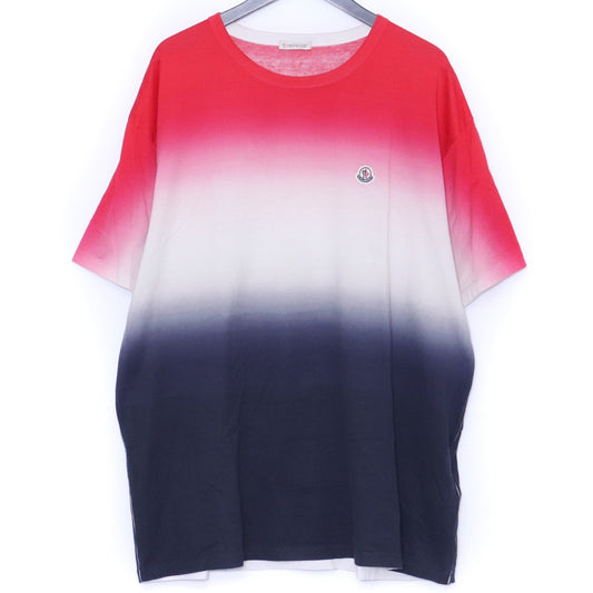 MONCLER Maglia Gradient T-Shirt Red/White/Navy Size XXL