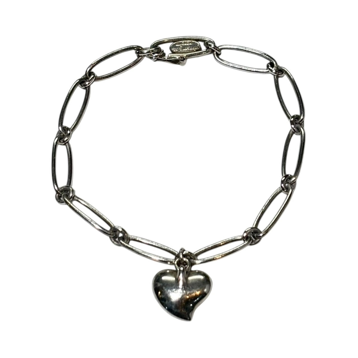 TIFFANY & CO. Elsa Peretti Curved Heart Bracelet Silver