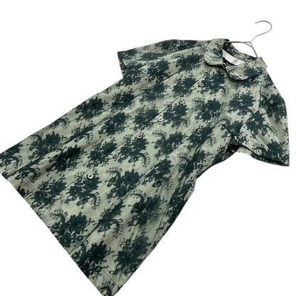 COMME des GARCONS 98SS Floral Lace S/S Shirt Green Size M