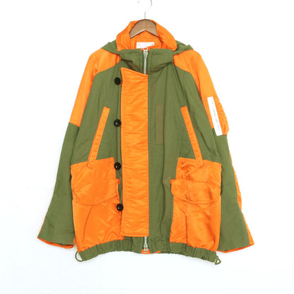 SACAI 19AW Hybrid Military Blouson Jacket Olive Size 2