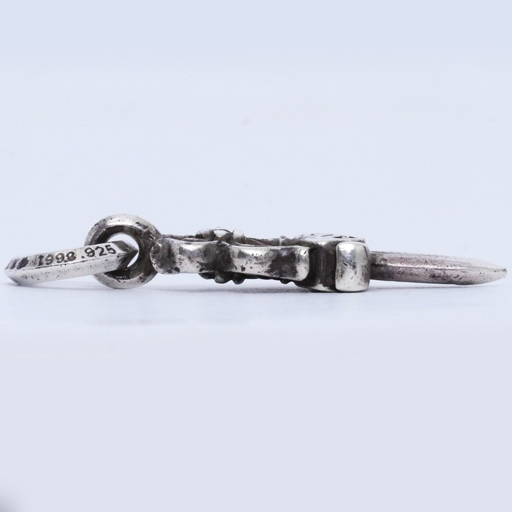 CHROME HEARTS #5 Dagger Charm Necklace Top Silver Size F